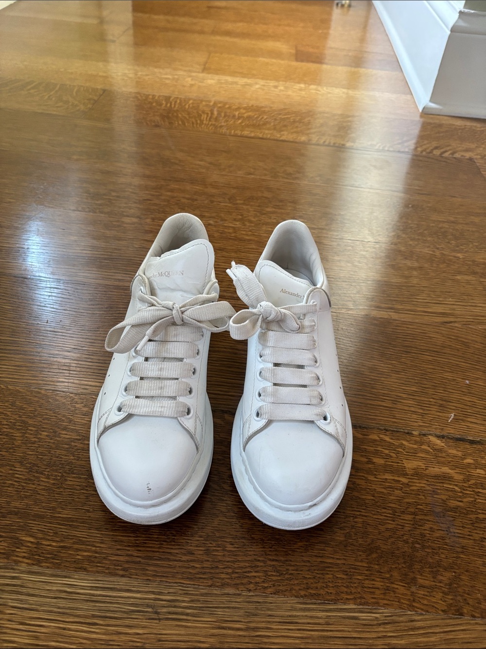 Alexander McQueen White Leather Sneakers